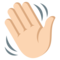 Waving Hand - Light emoji on Emojione